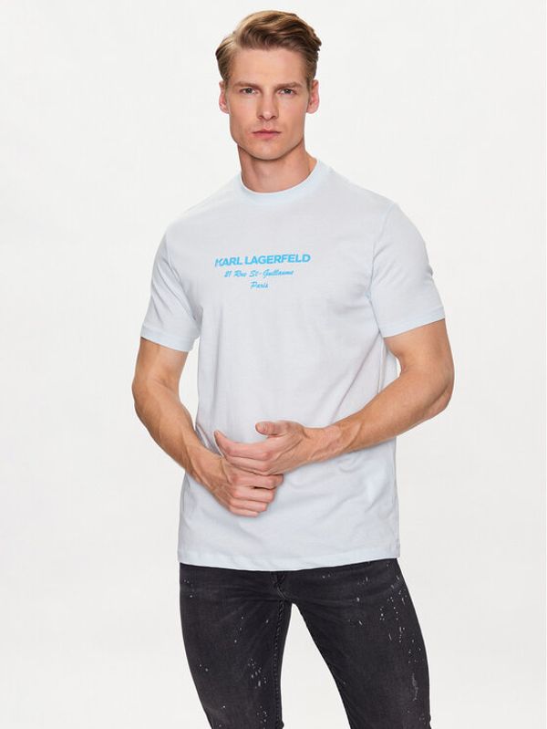 KARL LAGERFELD KARL LAGERFELD Тишърт 755035 532224 Син Regular Fit
