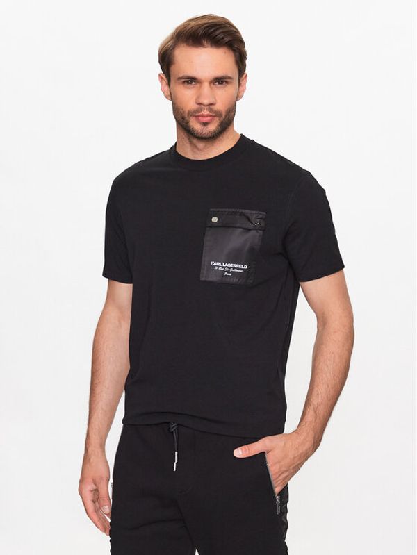 KARL LAGERFELD KARL LAGERFELD Тишърт 755038 532221 Черен Regular Fit