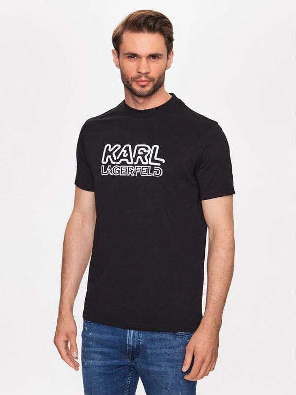 KARL LAGERFELD KARL LAGERFELD Тишърт 755048 532225 Черен Regular Fit