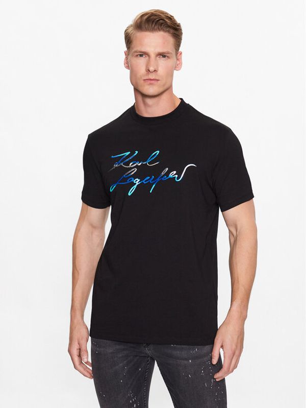 KARL LAGERFELD KARL LAGERFELD Тишърт 755056 532225 Черен Regular Fit