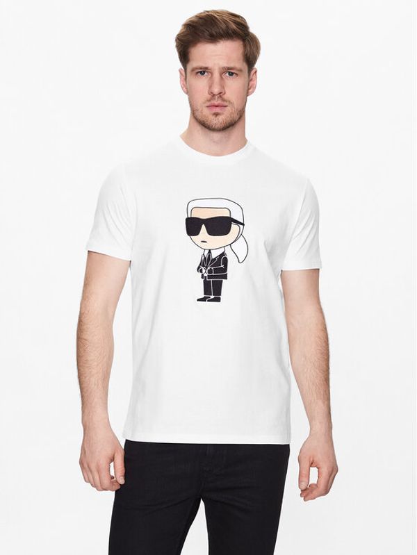 KARL LAGERFELD KARL LAGERFELD Тишърт 755070 532250 Бял Regular Fit