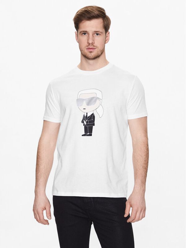 KARL LAGERFELD KARL LAGERFELD Тишърт 755071 532251 Бял Regular Fit