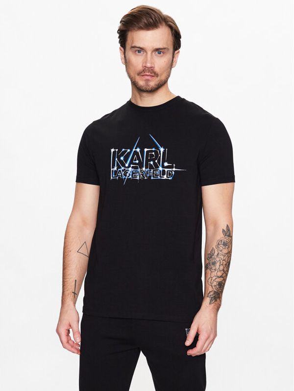 KARL LAGERFELD KARL LAGERFELD Тишърт 755081 531221 Черен Regular Fit