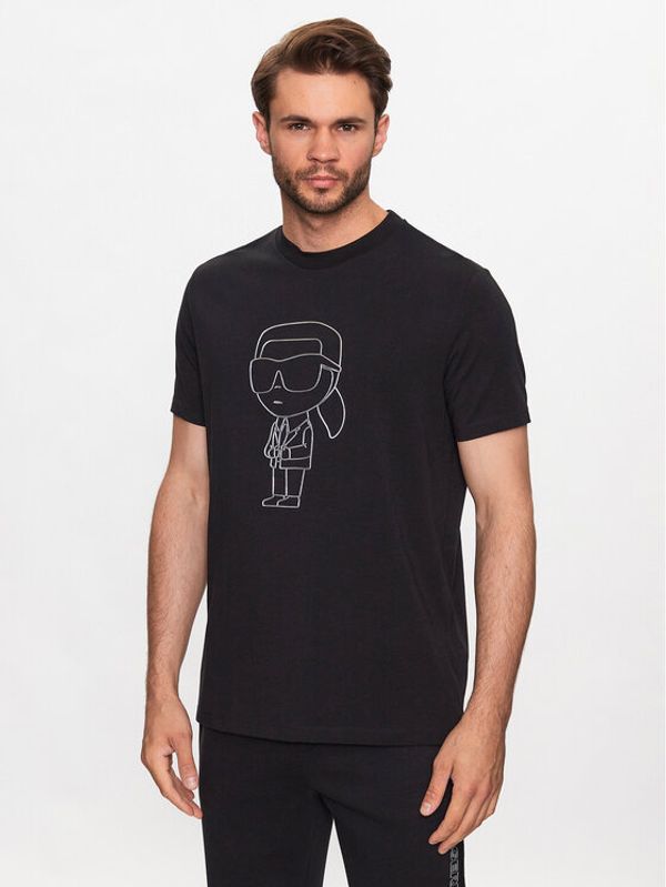 KARL LAGERFELD KARL LAGERFELD Тишърт 755082 532221 Черен Regular Fit