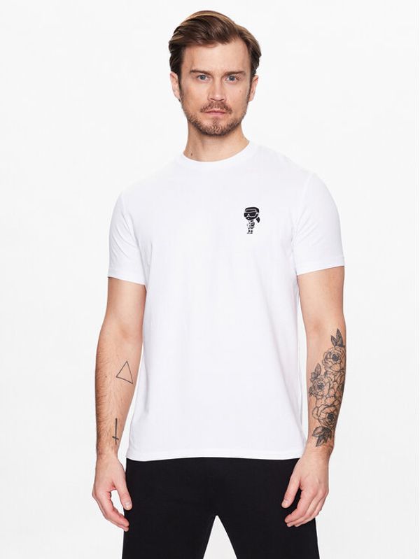 KARL LAGERFELD KARL LAGERFELD Тишърт 755090 531221 Бял Regular Fit