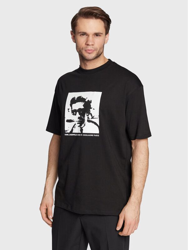 KARL LAGERFELD KARL LAGERFELD Тишърт 755245 524224 Черен Regular Fit