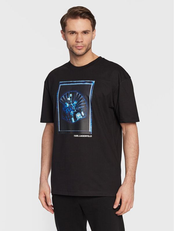 KARL LAGERFELD KARL LAGERFELD Тишърт 755263 524241 Черен Regular Fit