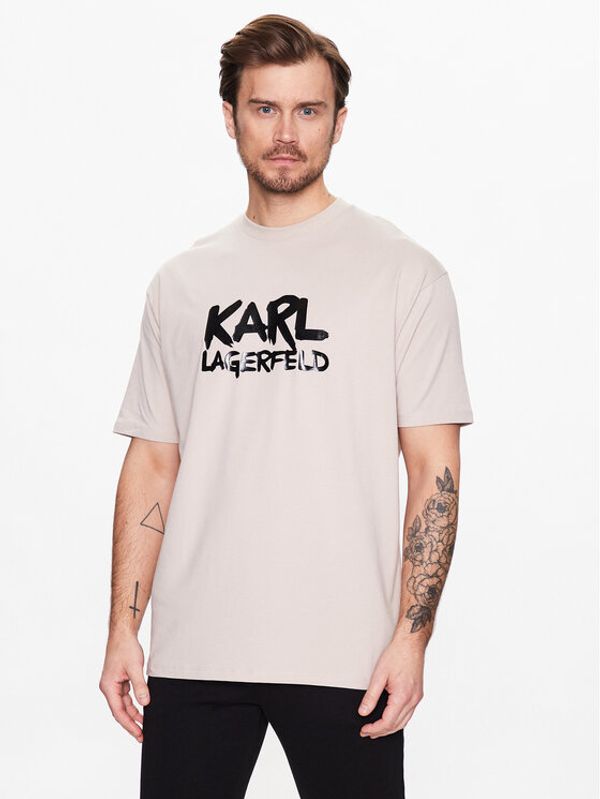 KARL LAGERFELD KARL LAGERFELD Тишърт 755280 531221 Бежов Regular Fit