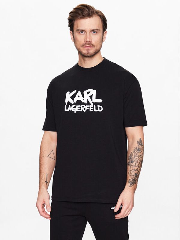 KARL LAGERFELD KARL LAGERFELD Тишърт 755280 531221 Черен Regular Fit