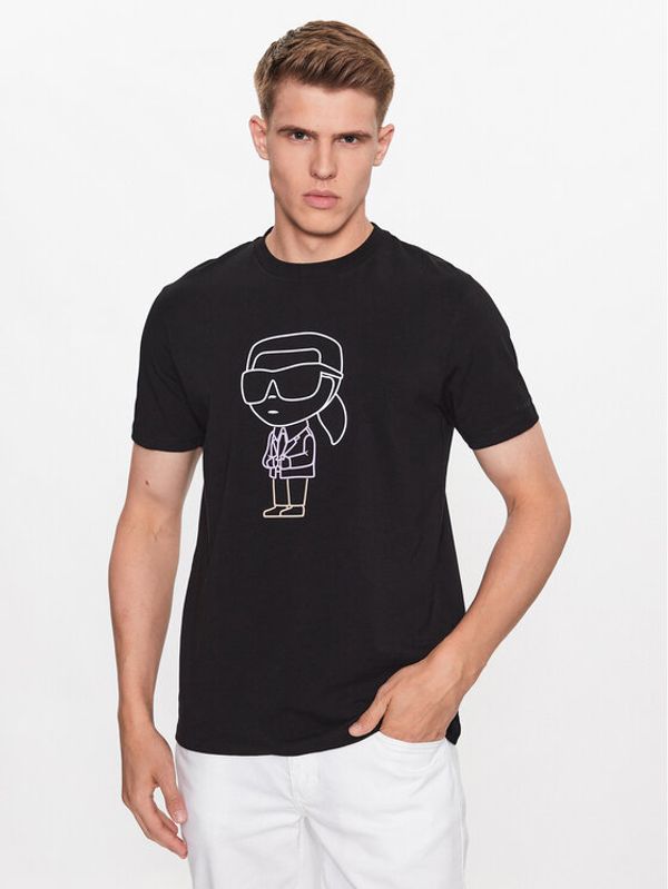 KARL LAGERFELD KARL LAGERFELD Тишърт 755400 533221 Черен Regular Fit