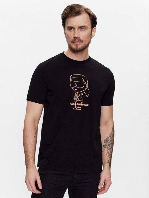 KARL LAGERFELD KARL LAGERFELD Тишърт 755403 531221 Черен Regular Fit
