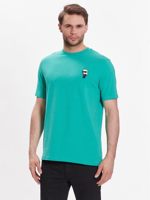KARL LAGERFELD KARL LAGERFELD Тишърт Crew Neck 755027 532221 Зелен Regular Fit