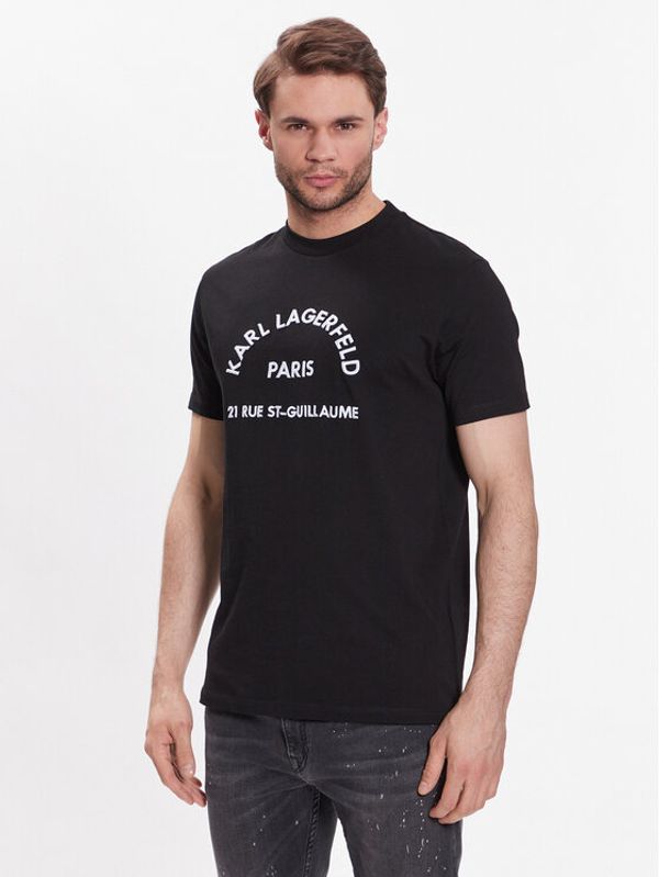 KARL LAGERFELD KARL LAGERFELD Тишърт Crew Neck 755053 532224 Черен Regular Fit