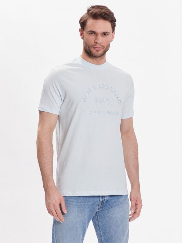 KARL LAGERFELD KARL LAGERFELD Тишърт Crew Neck 755053 532224 Син Regular Fit