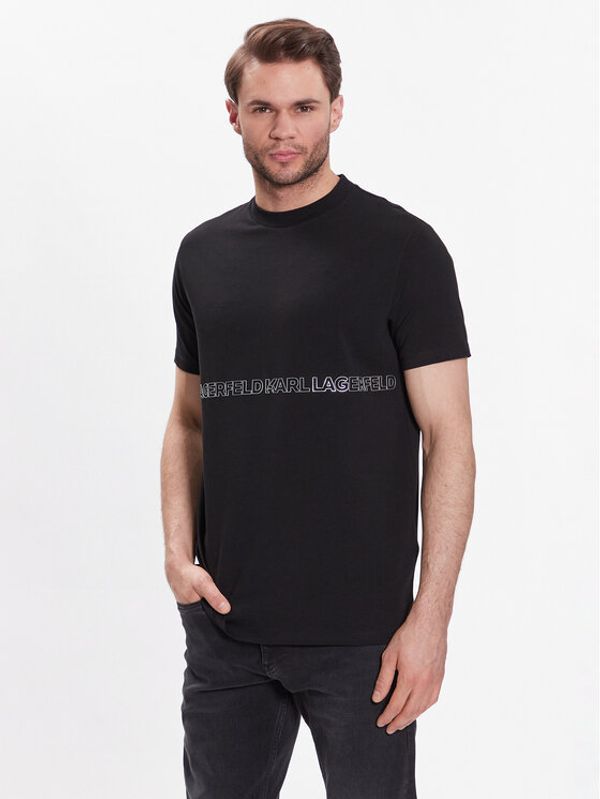 KARL LAGERFELD KARL LAGERFELD Тишърт Crew Neck 755058 532221 Черен Regular Fit