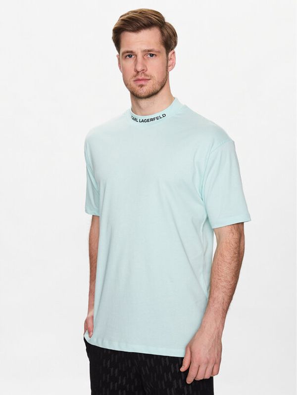 KARL LAGERFELD KARL LAGERFELD Тишърт Crew Neck 755150 532224 Зелен Regular Fit