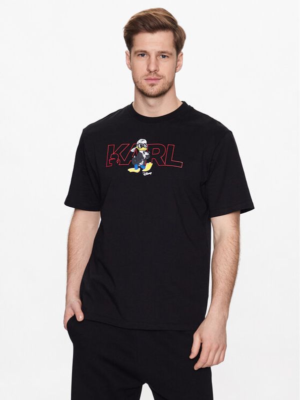 KARL LAGERFELD KARL LAGERFELD Тишърт DISNEY Logo 755097 532270 Черен Regular Fit