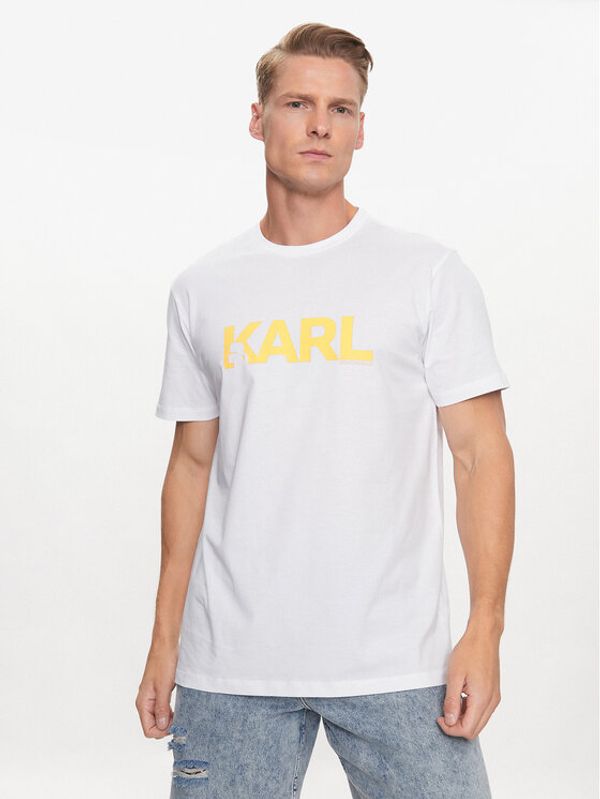 KARL LAGERFELD KARL LAGERFELD Тишърт Logo 230M2211 Бял Regular Fit