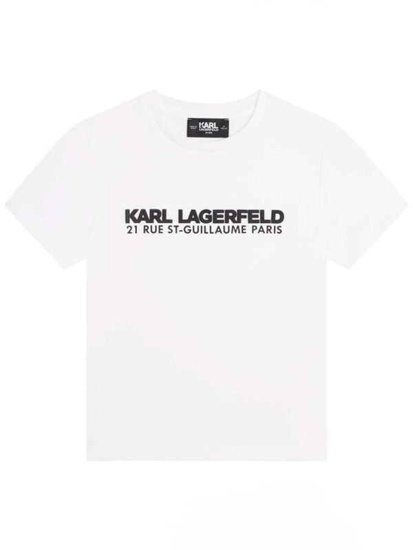KARL LAGERFELD KARL LAGERFELD Тишърт Z25393 S Бял Regular Fit