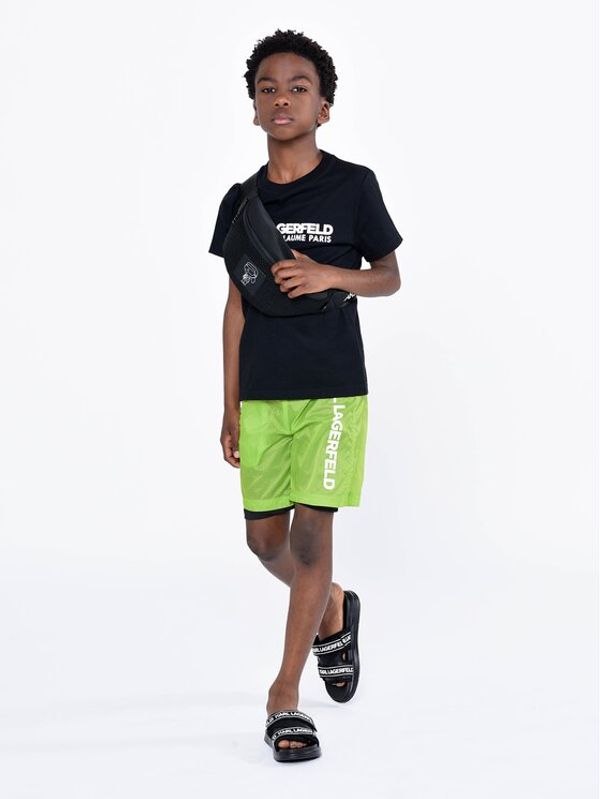 KARL LAGERFELD KARL LAGERFELD Тишърт Z25393 S Черен Regular Fit