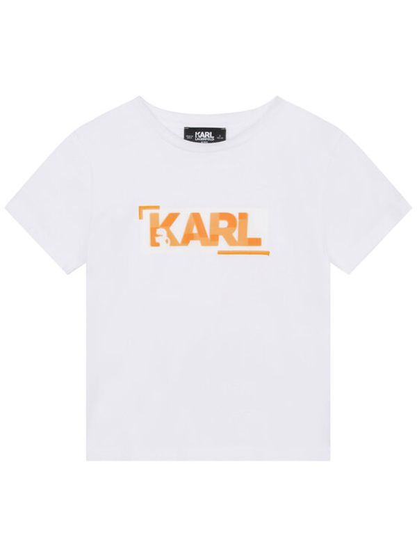 KARL LAGERFELD KARL LAGERFELD Тишърт Z25397 M Бял Regular Fit