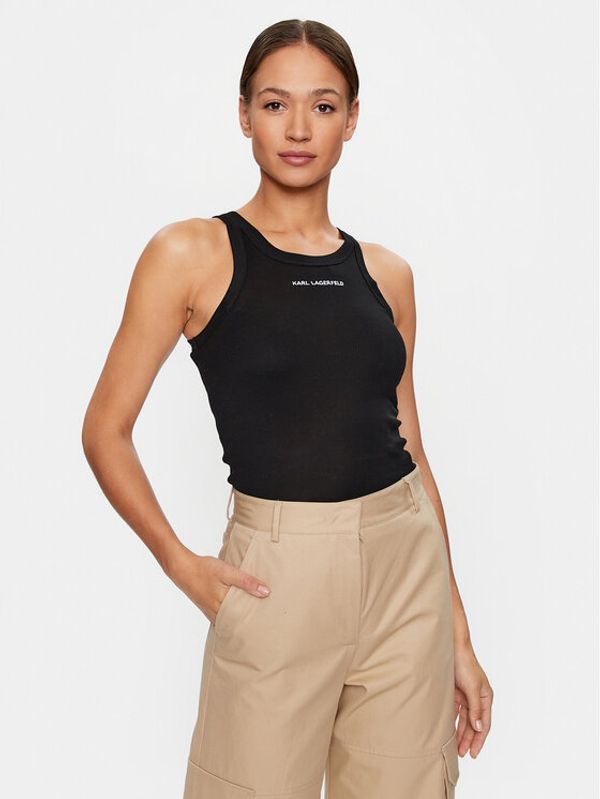 KARL LAGERFELD KARL LAGERFELD топ 231W1725 Черен Regular Fit