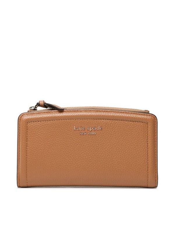 Kate Spade Kate Spade Голям дамски портфейл Zip Slim Wallet K5613 Кафяв