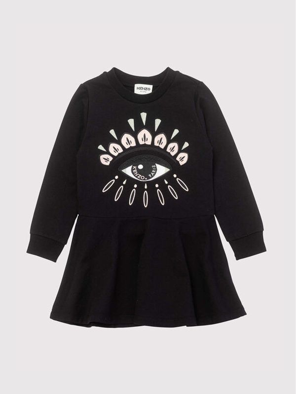Kenzo Kids Kenzo Kids Ежедневна рокля K12050 Черен Regular Fit