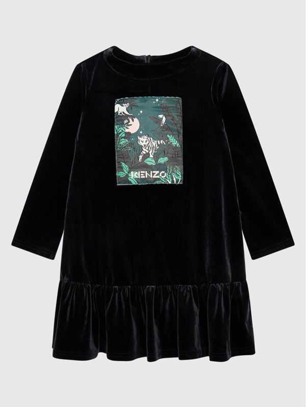 Kenzo Kids Kenzo Kids Ежедневна рокля K12065 Черен Regular Fit