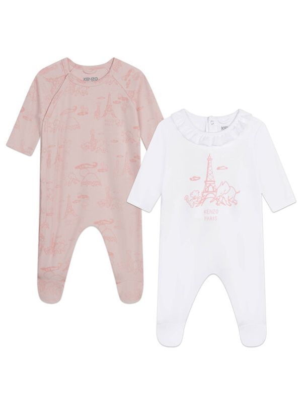 Kenzo Kids Kenzo Kids Комплект тишърт и панталонки K98101 Бял Regular Fit