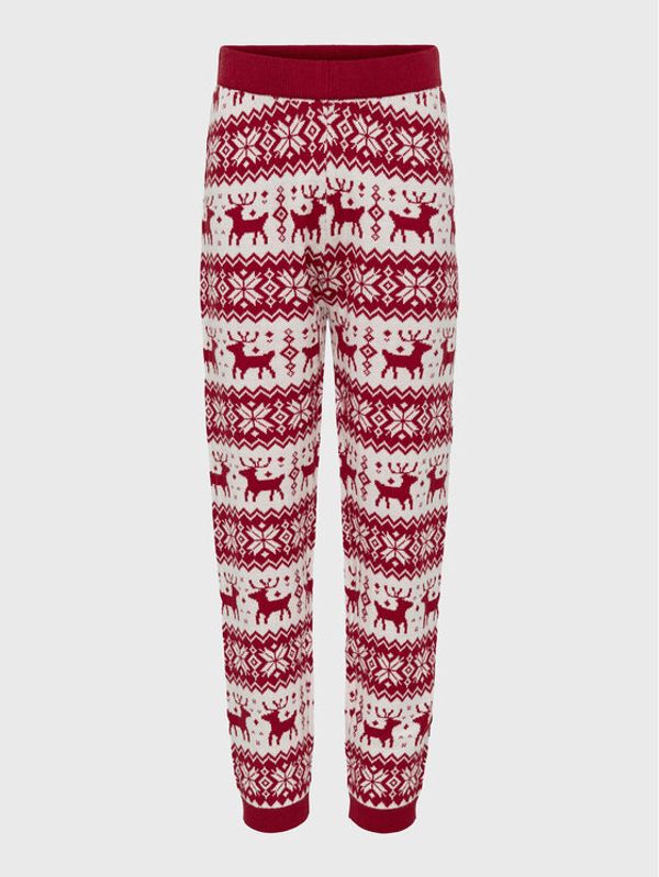 Kids ONLY Kids ONLY Плетени панталони Xmas 15273656 Червен Regular Fit