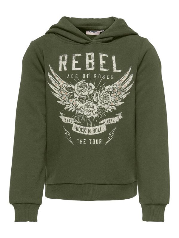 Kids ONLY Kids ONLY Суитшърт Nomi 15275726 Зелен Regular Fit