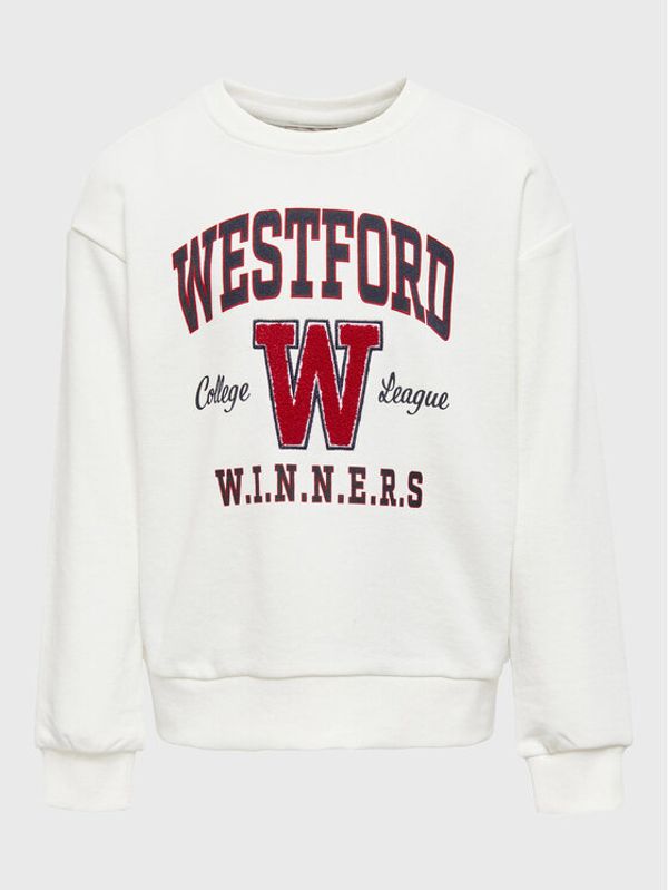 Kids ONLY Kids ONLY Суитшърт Ziggy 15271455 Бял Regular Fit