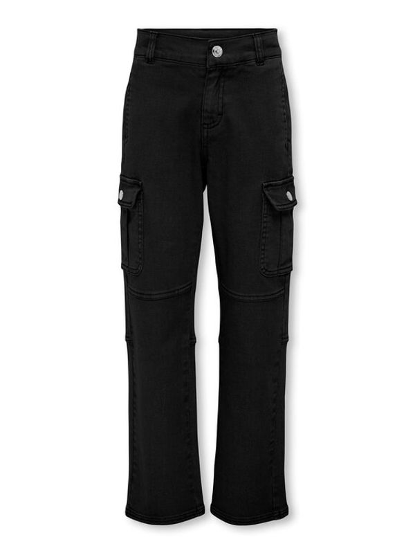 Kids ONLY Kids ONLY Текстилни панталони 15300088 Черен Straight Fit