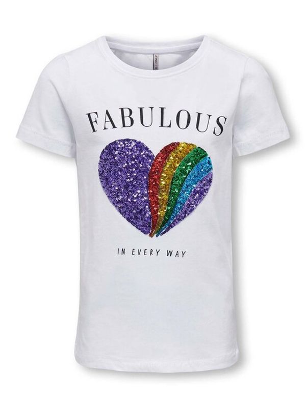 Kids ONLY Kids ONLY Тишърт 15286275 Бял Regular Fit