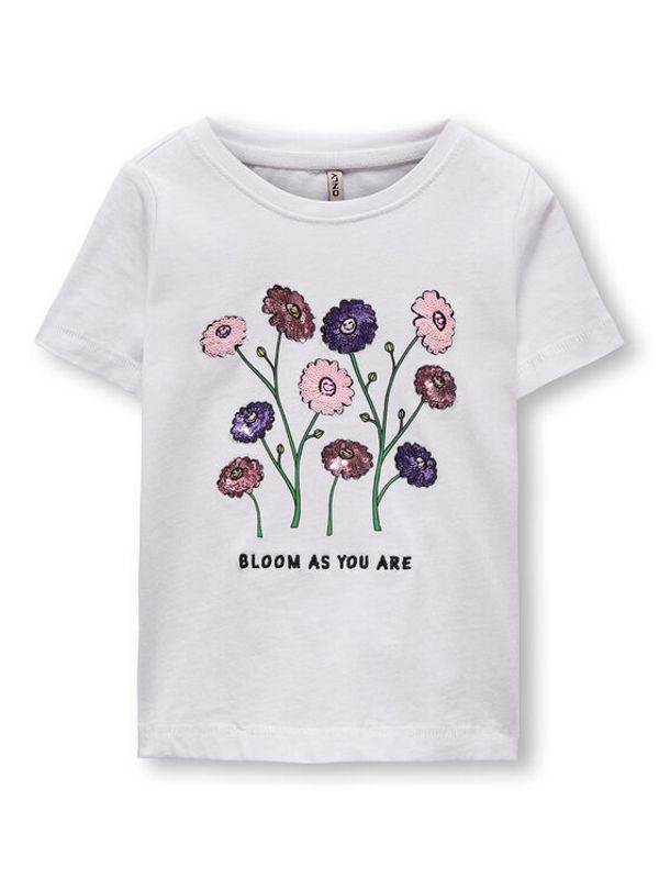 Kids ONLY Kids ONLY Тишърт 15286502 Бял Regular Fit