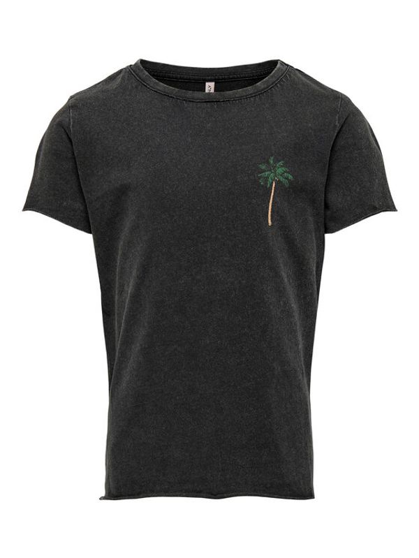 Kids ONLY Kids ONLY Тишърт 15292294 Черен Slim Fit
