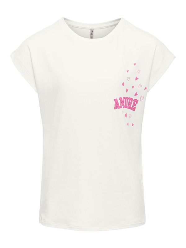 Kids ONLY Kids ONLY Тишърт 15292334 Бял Regular Fit