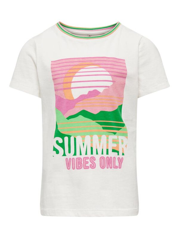 Kids ONLY Kids ONLY Тишърт 15292340 Бял Slim Fit