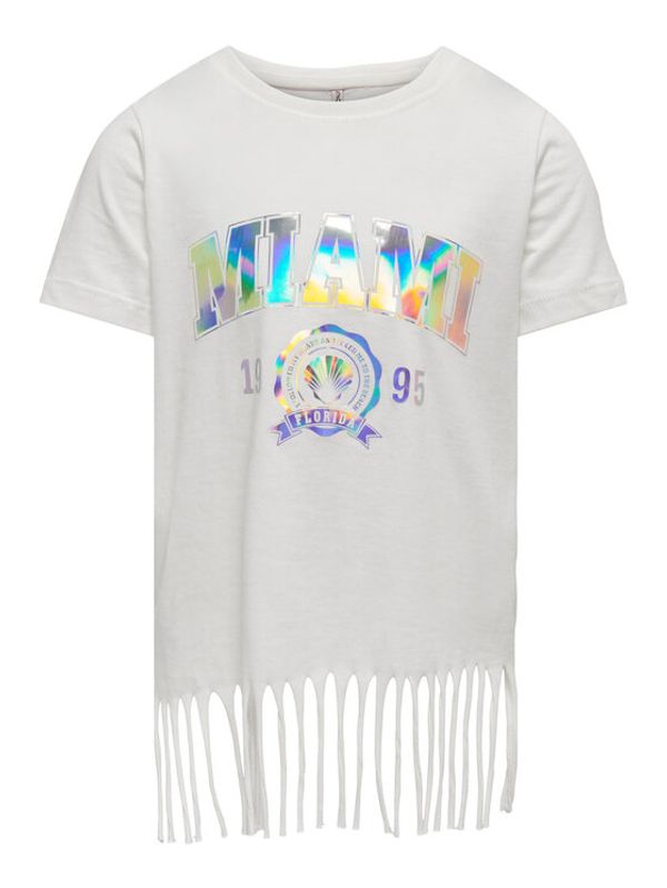 Kids ONLY Kids ONLY Тишърт 15296717 Бял Boxy Fit