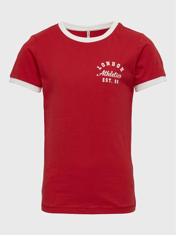 Kids ONLY Kids ONLY Тишърт Karen 15271471 Червен Slim Fit