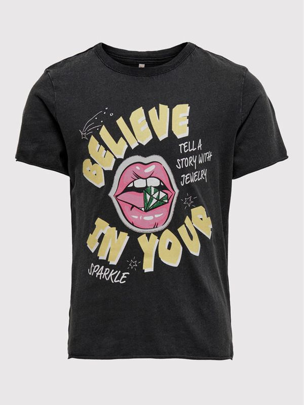 Kids ONLY Kids ONLY Тишърт Lucy 15271303 Черен Regular Fit