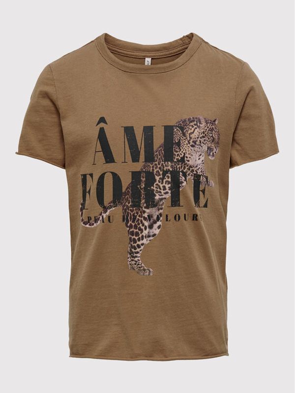 Kids ONLY Kids ONLY Тишърт Lucy 15271314 Кафяв Tight Fit