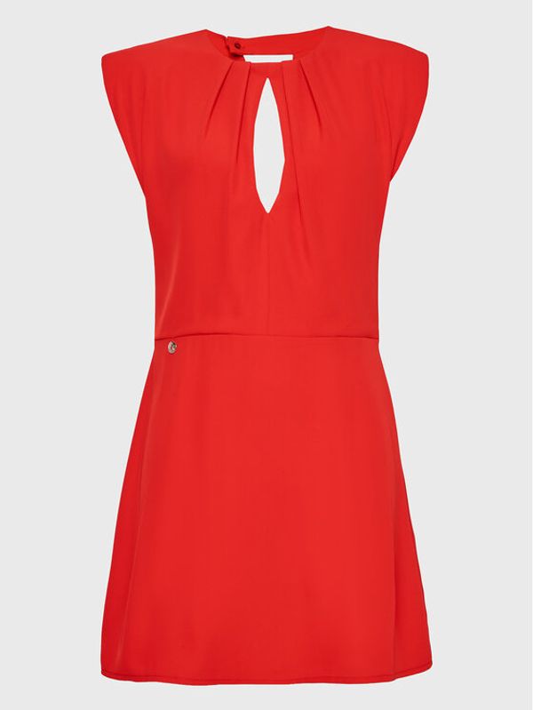 Kontatto Kontatto Коктейлна рокля NO1006 Червен Slim Fit