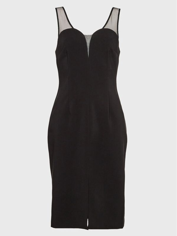 Kontatto Kontatto Коктейлна рокля NO1013 Черен Slim Fit