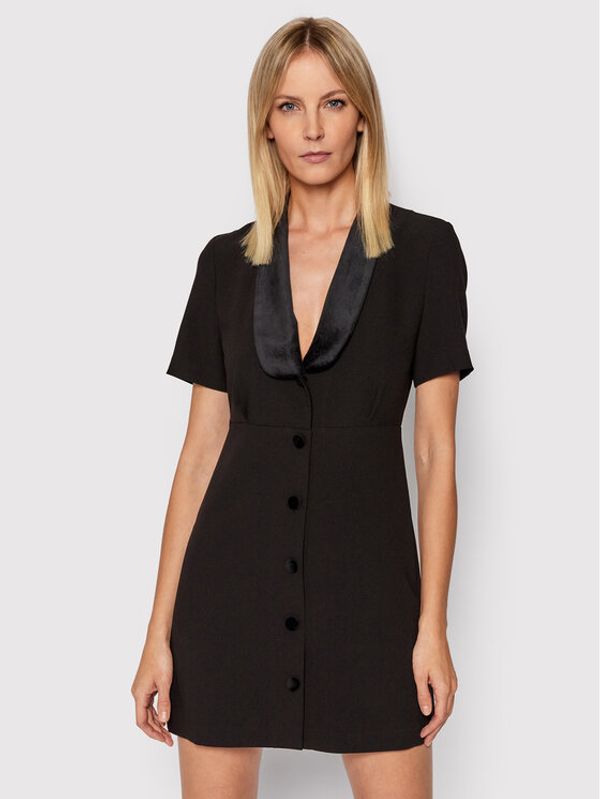 Kontatto Kontatto Коктейлна рокля NO163 Черен Slim Fit