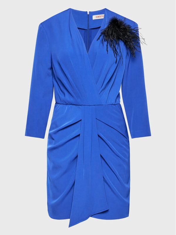 Kontatto Kontatto Коктейлна рокля NO7029 Син Regular Fit