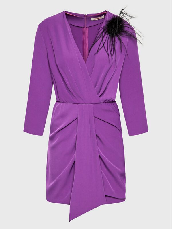 Kontatto Kontatto Коктейлна рокля NO7029 Виолетов Regular Fit