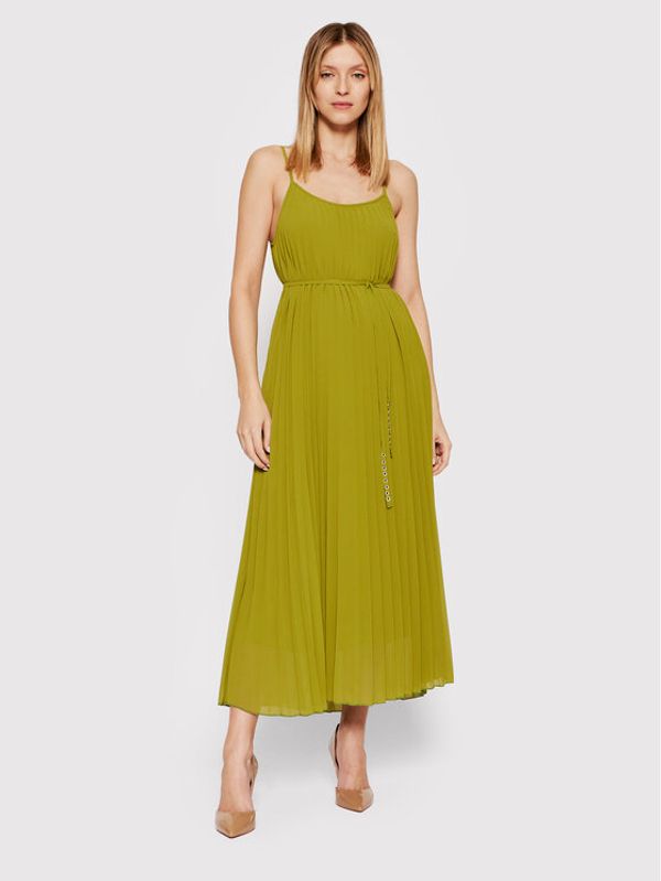 Kontatto Kontatto Лятна рокля GX305 Зелен Regular Fit