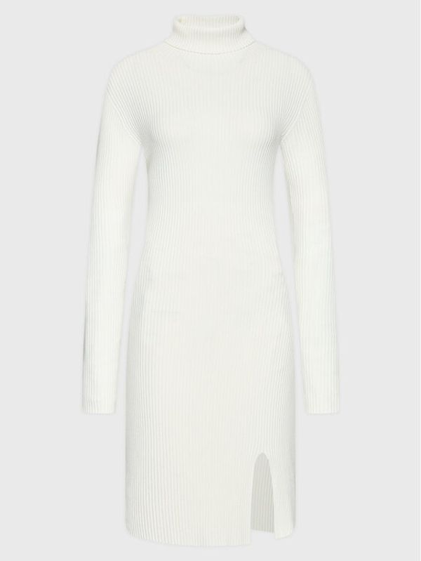 Kontatto Kontatto Плетена рокля 3M7616N Бял Slim Fit